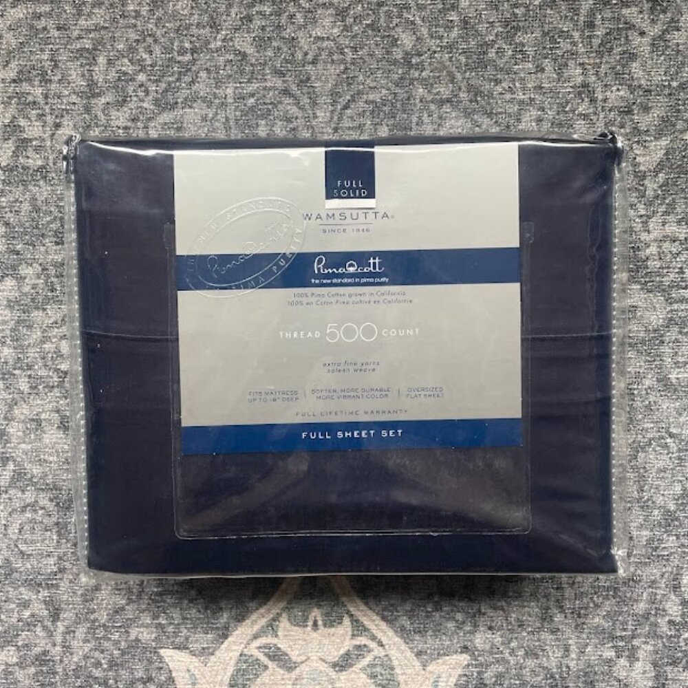 Wamsutta Navy Full Sheet Set